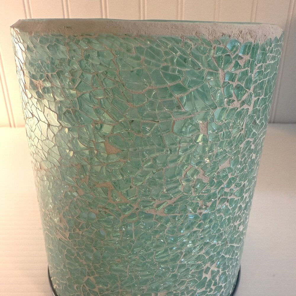Scentsy Wax Warmer Shade ONLY NO CEMENT BASE Blue Crush 6 IN New with Box